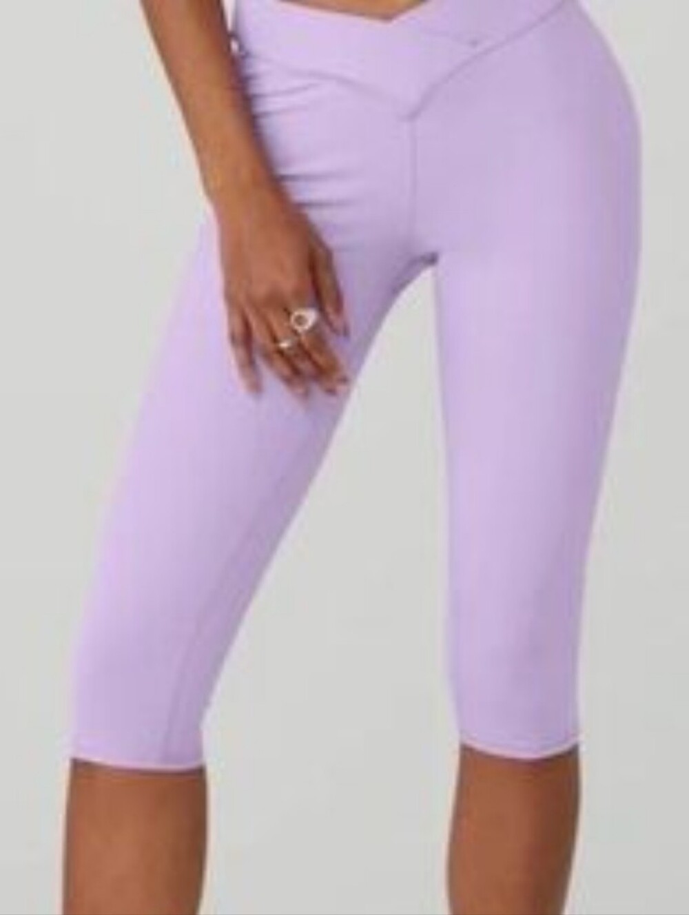 Alo Yoga Crop Leggings Lavender Lilac Capri Sz XS